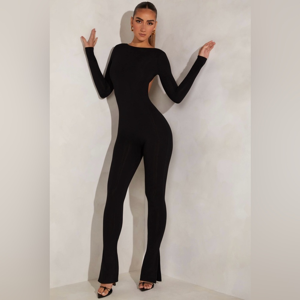Oh Polly High Neck Open Back Jumpsuit